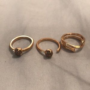 Kendra Scott Ring Trio! Rose Gold